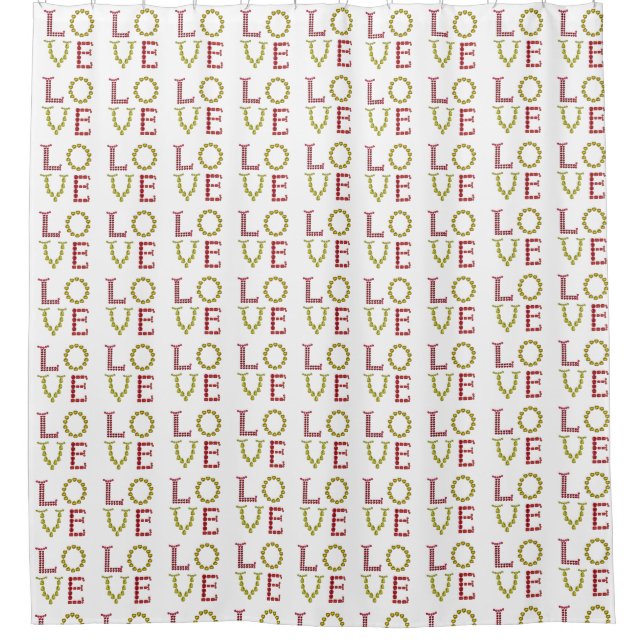 Liebe Duschvorhang (Vorderseite)