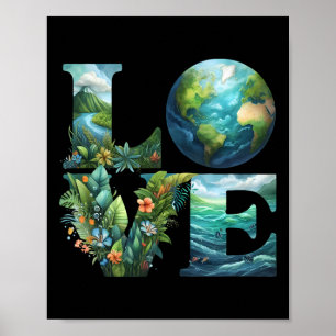 Liebe Earth Day Planet Nature 2025 Environmental E Poster
