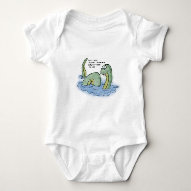 "Liebe Earth" - Nessie Baby Strampler (Vorderseite)