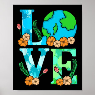Liebe Earth Planet Rette Earth's Day Graphic Poster