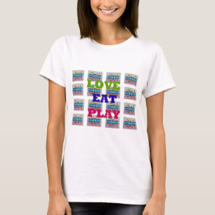 Liebe Eat Play Hakuna Matata Kunstdruckerei T-Shirt