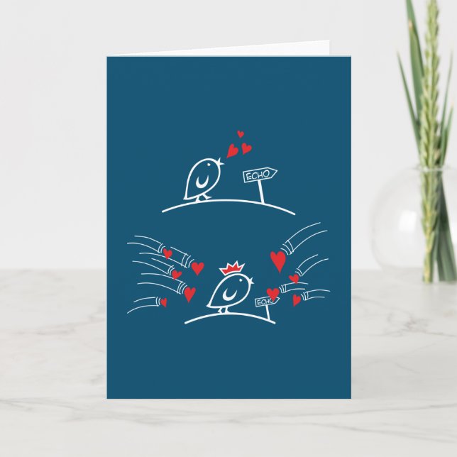 LIEBE ECHO - Comic Birds - Tweetlercools 2 Karte (Vorderseite)