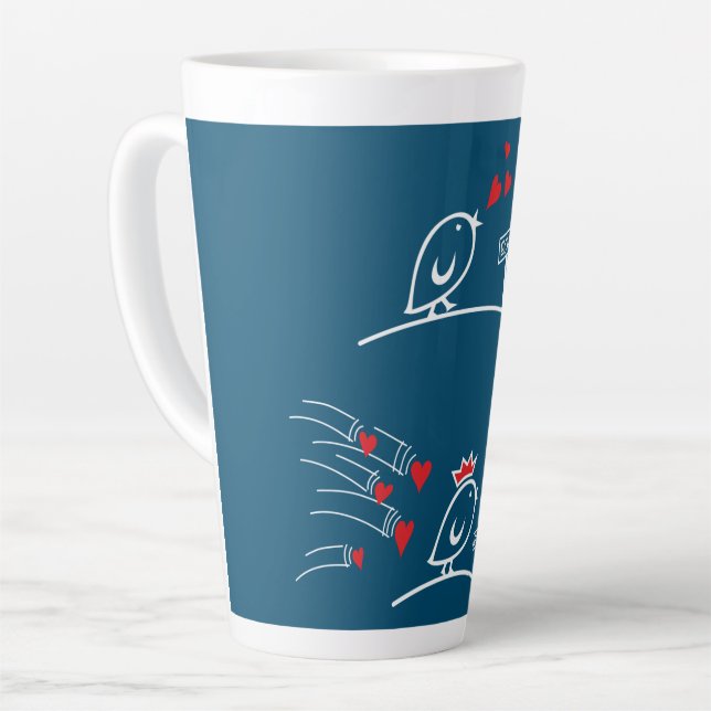 LIEBE ECHO - Comic Birds - Tweetlercools 2 Milchtasse (Linke Ecke)
