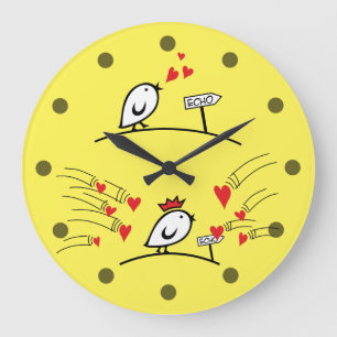 LIEBE ECHO - Comic - Tweetlercools 1 Große Wanduhr
