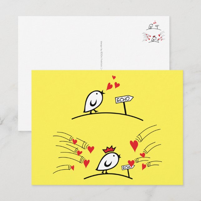 LIEBE ECHO - Comic - Tweetlercools 1 Postkarte (Vorne/Hinten)
