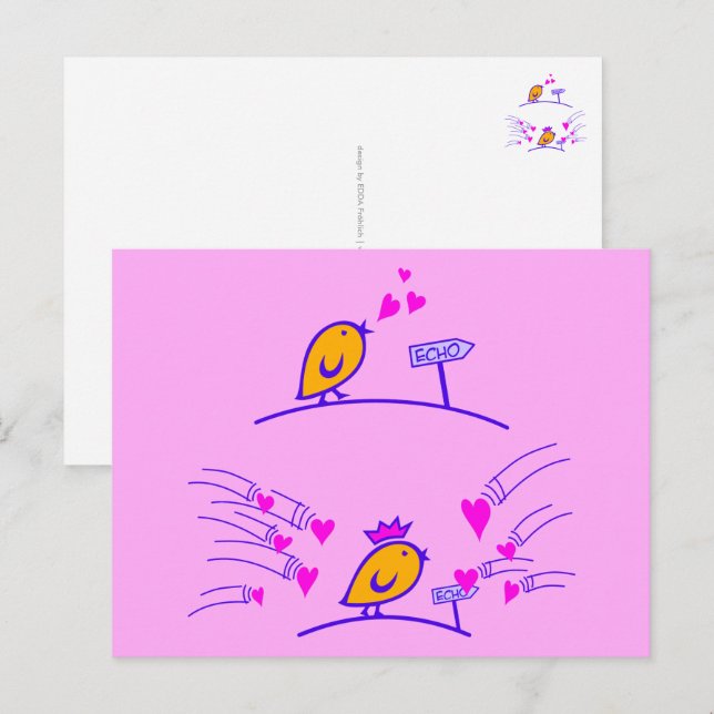 LIEBE ECHO - Comic - Tweetlercools 3 Postkarte (Vorne/Hinten)