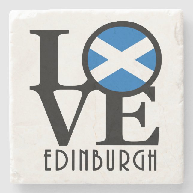 LIEBE Edinburgh Schottland Steinuntersetzer (Vorderseite)