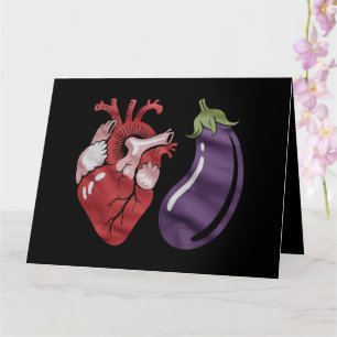 Liebe Eggplant Funny Gay Pride Spaß LGBTQ Joke Karte