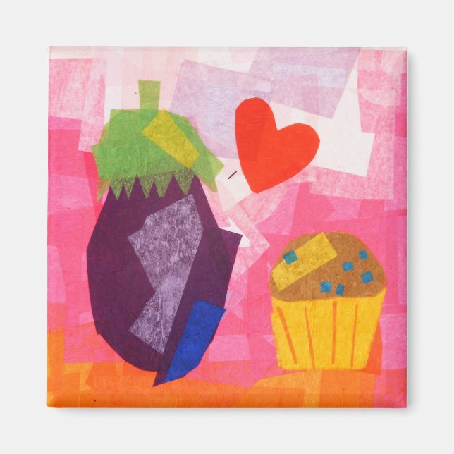 Liebe Eggplant Magnet (Vorne)