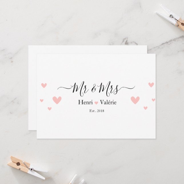 Liebe & Ehe Einladung (Vorderseite/Rückseite Beispiel)