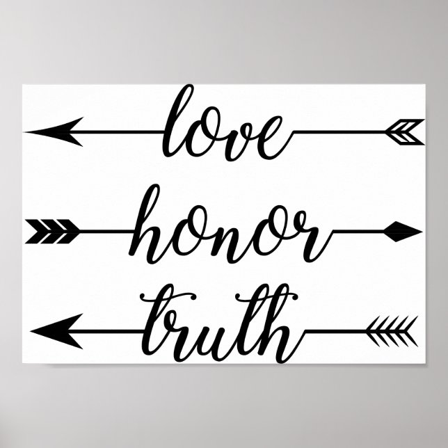 Liebe ehren Wahrheit Poster (Vorne)