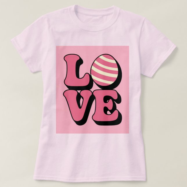 LIEBE Ei Rosa Frauen T-Shirt (Design vorne)