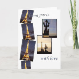 Liebe Eiffel-Turm-Paris I Sie Valentine Feiertagskarte