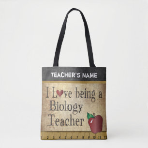 Liebe, ein Biologielehrer zu sein DIY-Name Tasche