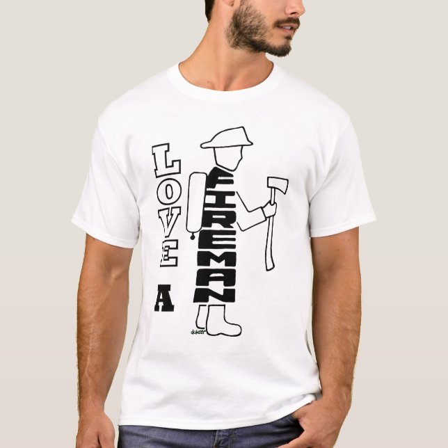 LIEBE EIN FEUERWEHRMANN-T-SHIRT T-Shirt (Vorderseite)