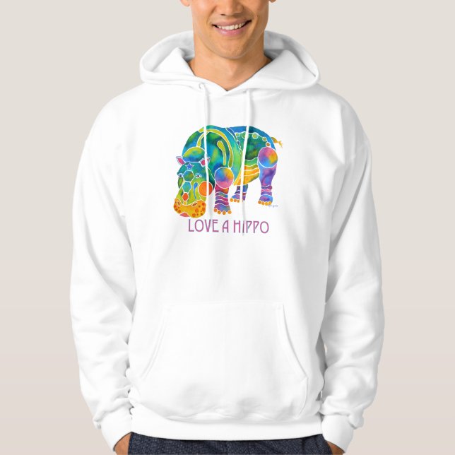 Liebe ein FLUSSPFERD Hoodie (Vorderseite)