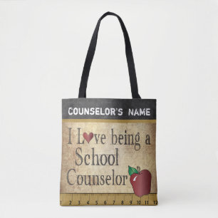 Liebe, ein Schulberater zu sein DIY Name Tasche