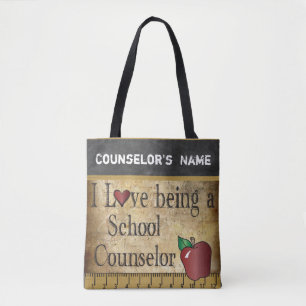 Liebe, ein Schulberater zu sein DIY Name Tasche