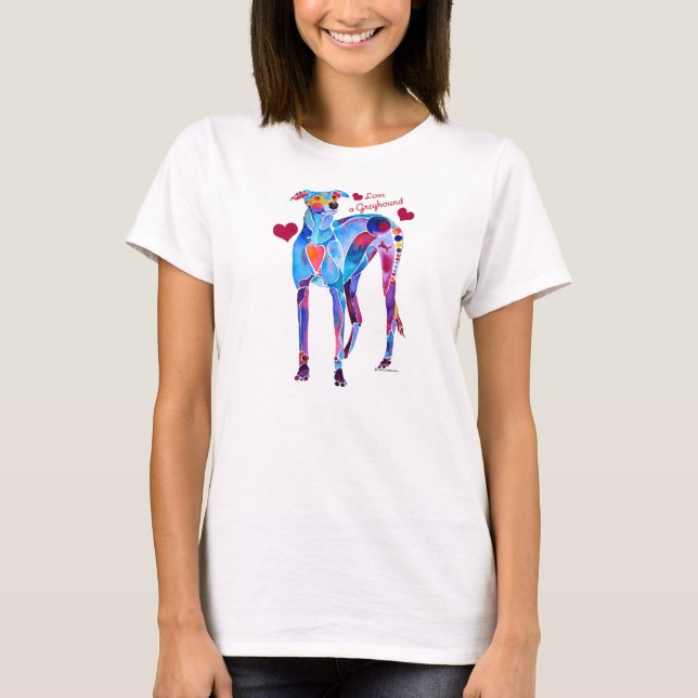 Liebe ein Windhund-T-Shirts und iPhone Abdeckungen T-Shirt (Vorderseite)