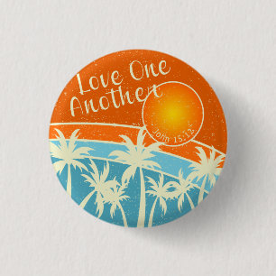 Liebe einander christliches Design Button