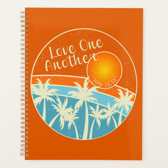 Liebe einander Christliches Design Planer (Vorderseite)