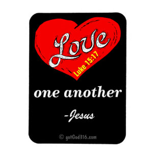 Liebe einander gotGod316.com Jesus Magnet