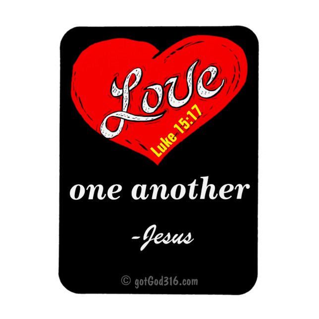 Liebe einander gotGod316.com Jesus Magnet (Vertikal)
