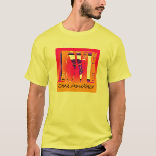 Liebe Einander Grafik Gelb T-Shirt