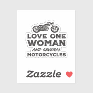 Liebe eine Frau und mehrere Motorräder Essential Aufkleber