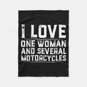 Liebe eine Frau und mehrere Motorräder Motorrad Fleecedecke
