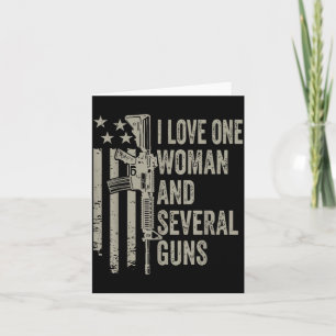 Liebe eine Frau und mehrere Waffen Lustiger Eheman Karte