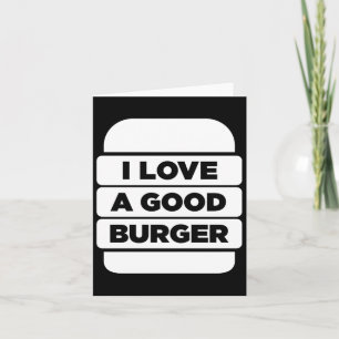 Liebe einen guten Burger Grillen Bbq Fast Food Karte