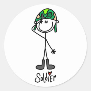 Liebe einen Soldaten Runder Aufkleber