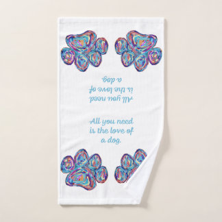 Liebe einer Dog Paw Handtuch drucken