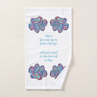 Liebe einer Dog Paw Handtuch drucken