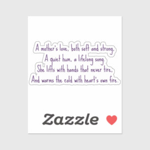 Liebe einer Mutter Aufkleber