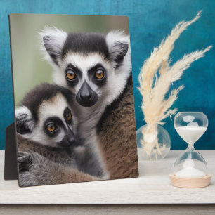 **"Liebe einer Mutter: Mama und Baby Lemur Cuddlin Fotoplatte