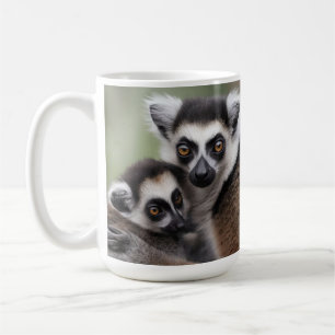 **"Liebe einer Mutter: Mama und Baby Lemur Cuddlin Kaffeetasse