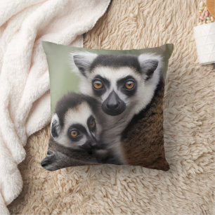 **"Liebe einer Mutter: Mama und Baby Lemur Cuddlin Kissen