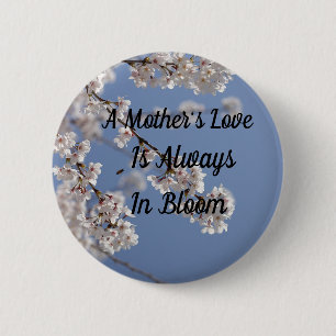 Liebe einer Mutter, wunderschön, Kirschbaumblossom Button
