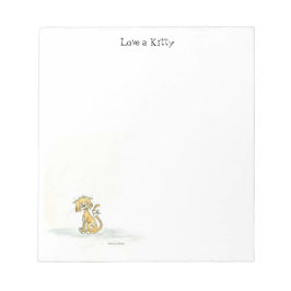 Liebe eines Kitty Note Pads Notizblock