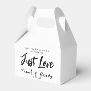 Liebe Einfach Minimalistisch Schwarz auf Weiß Hoch Geschenkschachtel