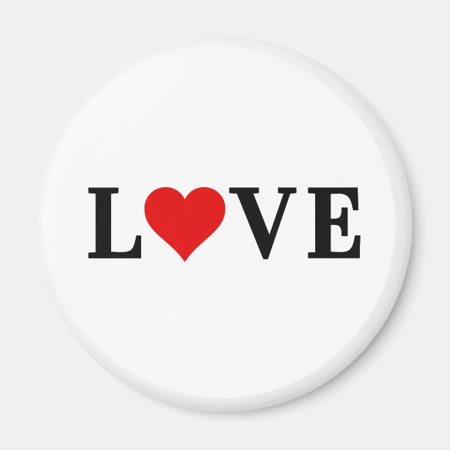 LIEBE Einfaches Minimalistisches Elegant Magnet (Vorne)