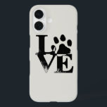 Liebe einfügen iPhone 16 hülle<br><div class="desc">Zeigen Sie Ihre Liebe für Ihre Hundefreunde mit dieser Paw Print-Liebe, die auf einem Handy geschrieben ist. Dies sollte auf mehrere andere Telefonarten übertragen werden können.</div>