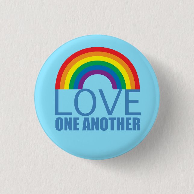 Liebe Eins weiterer Regenbogen Christlich Button (Vorderseite)