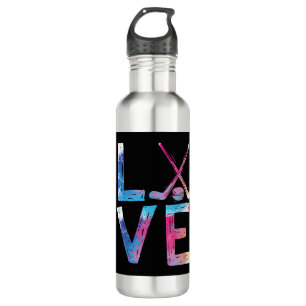 Liebe Eishockey Hockey Girls Geschenke Womens Ice  Edelstahlflasche