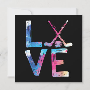 Liebe Eishockey Hockey Girls Geschenke Womens Ice Einladung