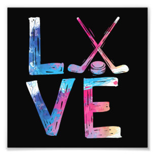 Liebe Eishockey Hockey Girls Geschenke Womens Ice  Fotodruck