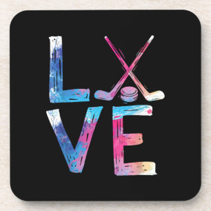 Liebe Eishockey Hockey Girls Geschenke Womens Ice Getränkeuntersetzer