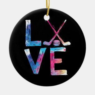 Liebe Eishockey Hockey Girls Geschenke Womens Ice  Keramik Ornament